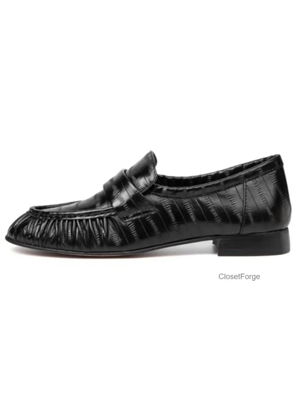 Women's Chunky Heel Penny Loafers Slip On Dressy Work Flats